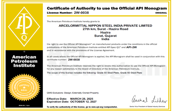 API Certificate 2